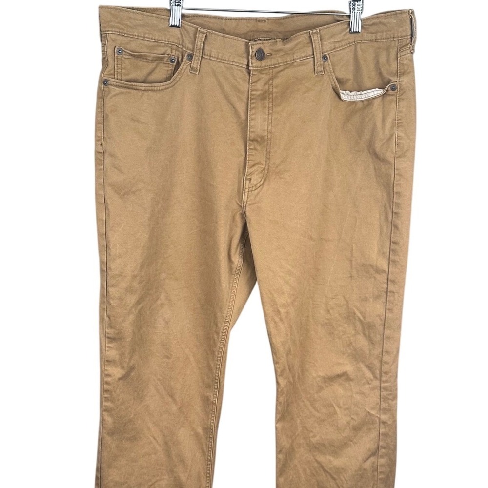 Levis 541 Athletic Taper Pants Mens 40x32 British Khaki Tan Chino Jeans - Picture 1 of 8